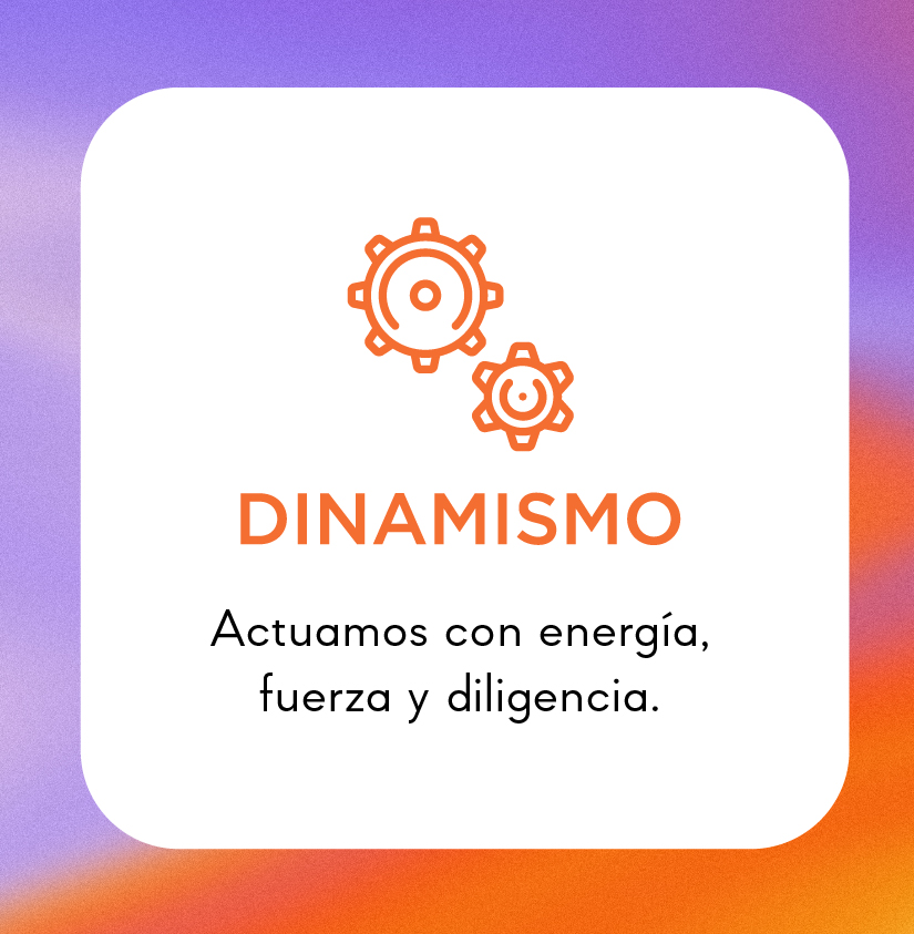 Dinamismo - Actuamos con energía, fuerza y diligencia